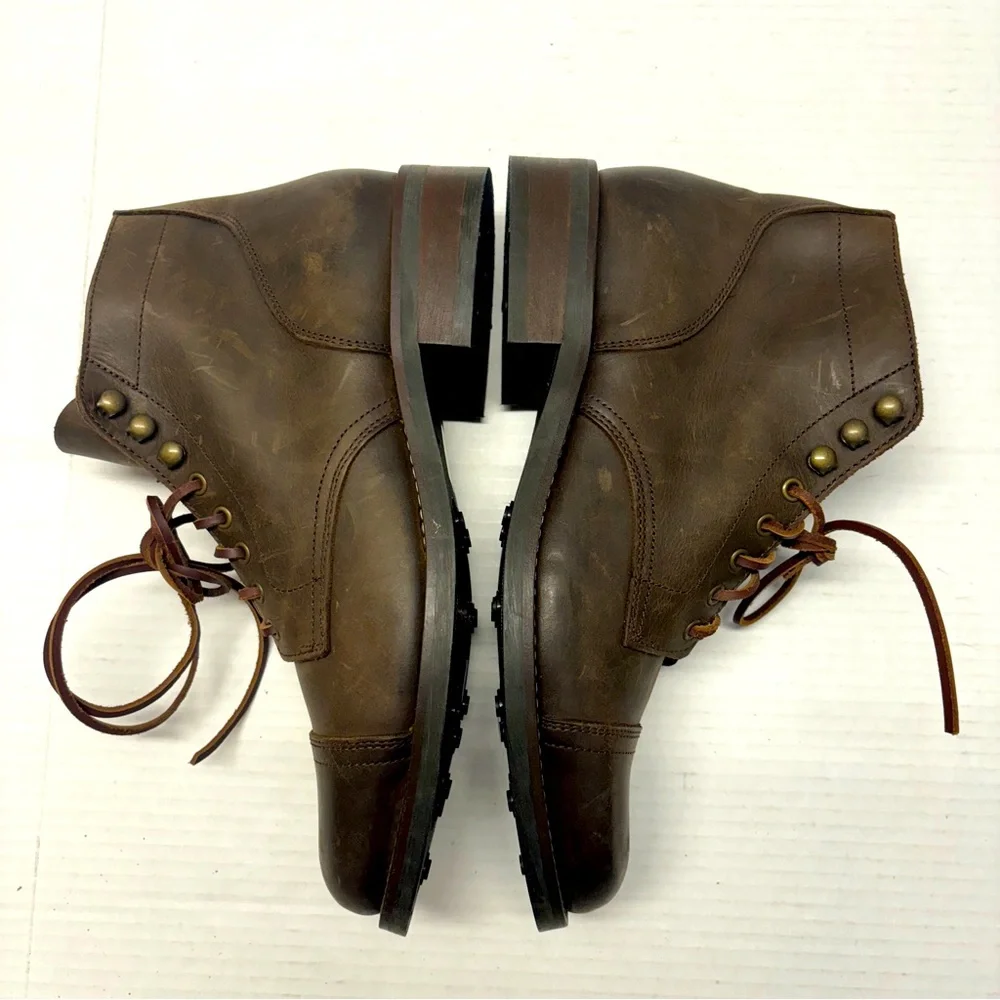 NEW Rhodes Footwear Portland Boot Leather Brown Men’s Sz 9.5